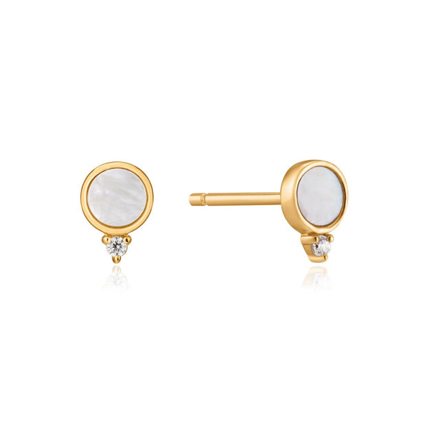 Bilde av ANIA HAIE MOTHER OF PEARL STUD EARRINGS E022-01G