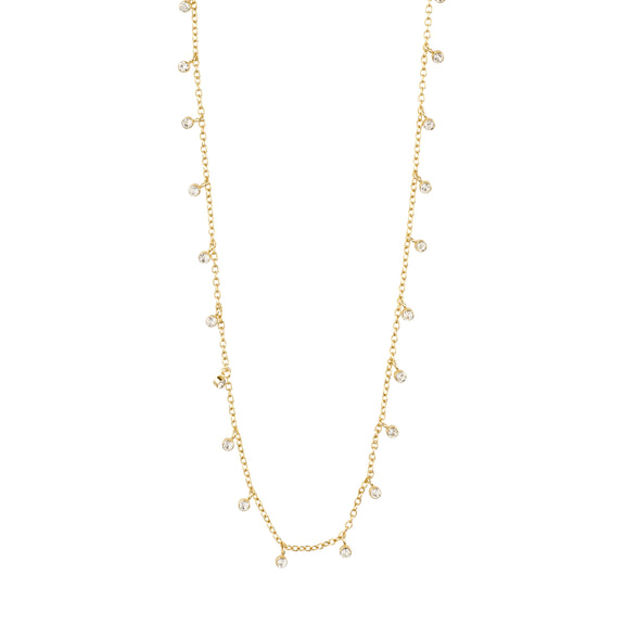 MAJA crystal multi drops necklace gold-plated