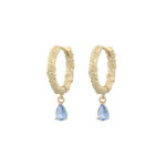 London ring pendant ear g/light blue - Onesize