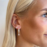 London ring pendant ear s/clear - Onesize