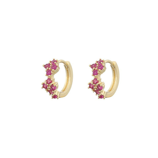 London ring ear g/fuchsia