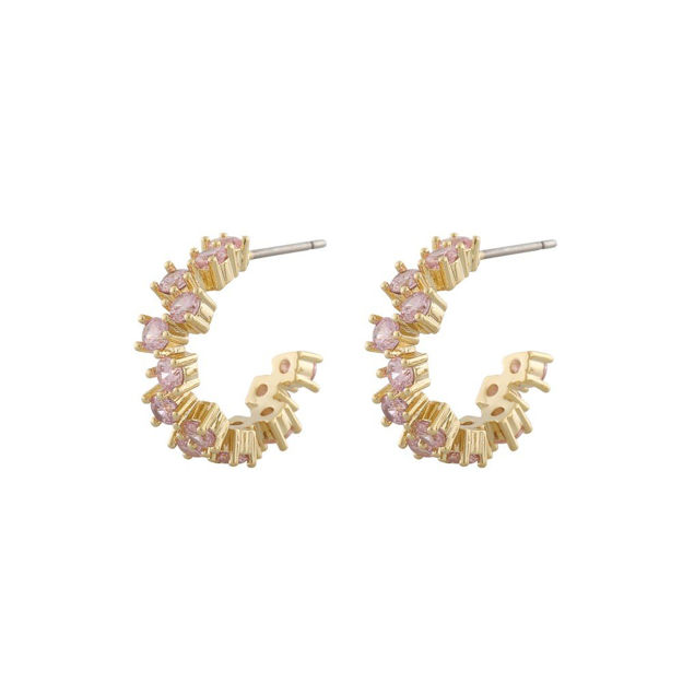 Nuit oval ear goldplated/pink 