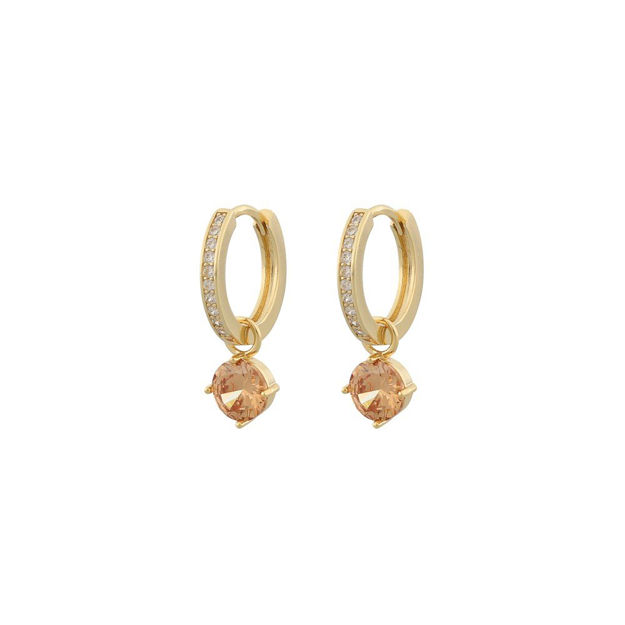 Rola round ring ear g/champagne