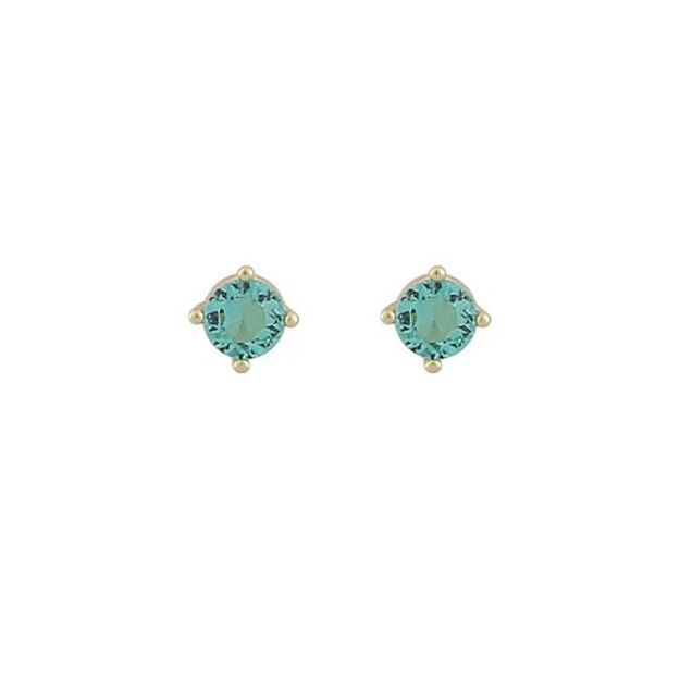 Rola stone ear goldplated/aqua 