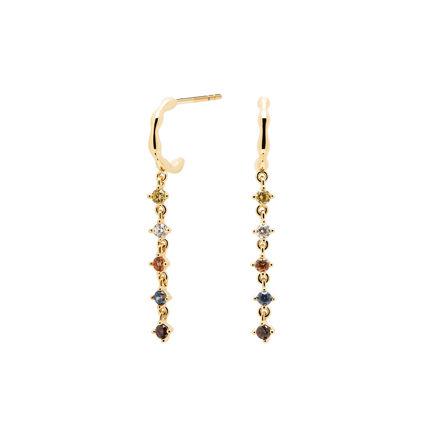 Sage earrings gold plated multi