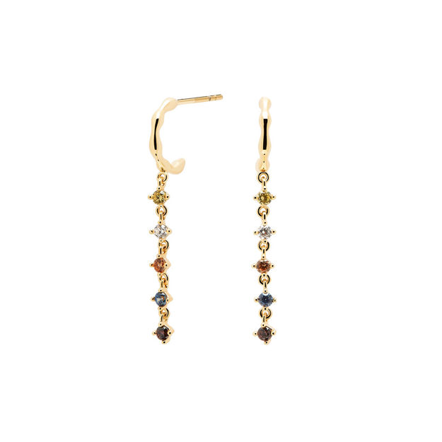 Sage earrings gold plated multi