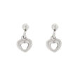 Sølv øreheng rhodinert hjerte
