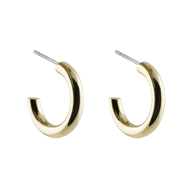 Snø Adara small oval ear plain gold