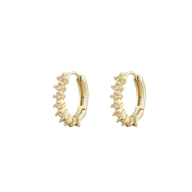 Nuit small ring ear goldplated/champagne