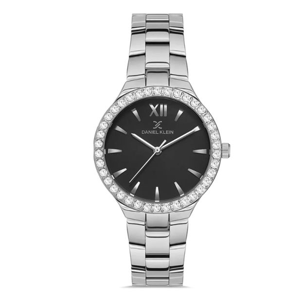 Daniel Klein dameur 3ATM 33mm svart skive stål lenke