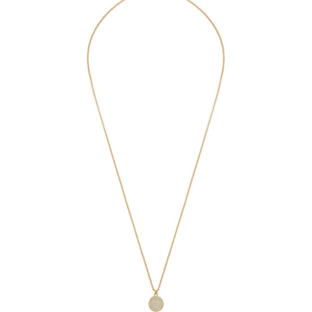 Davina pendant neck plain goldplated - 45cm