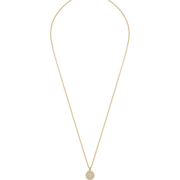 Davina pendant neck plain goldplated - 60cm