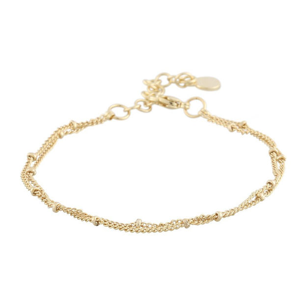 Davina anklet plain goldplated - Onesize