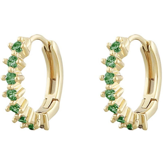 Nuit small ring ear goldplated/green