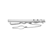 Hvitt gull slipsnål 60x73mm