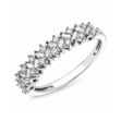 Hvitt gull ring med diamanter totalt 0,37ct TW/SI