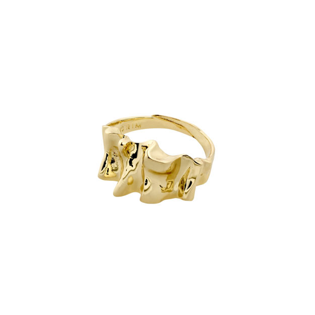WILLPOWER recycled sculptural ring gold-plated