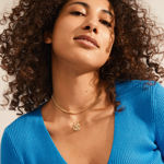 WILLPOWER curb & coin necklace, 2-in-1 set, gold-plated