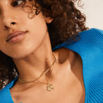 WILLPOWER curb & coin necklace, 2-in-1 set, gold-plated