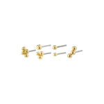 SOLIDARITY bubbles earstuds multi-set gold-plated