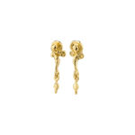 SOLIDARITY recycled organic shaped earrings gold-plated