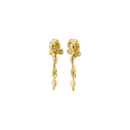 SOLIDARITY recycled organic shaped earrings gold-plated