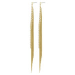 ANE crystal waterfall earrings gold-plated