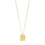 KINDNESS recycled square coin necklace gold-plated