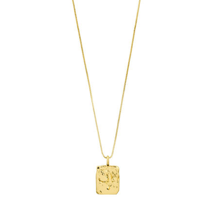 KINDNESS recycled square coin necklace gold-plated