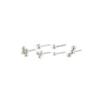 SOLIDARITY bubbles earstuds multi-set silver-plated