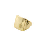 ANNI rustic signet ring gold-plated