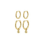 ANNETTE hoop earrings 2-in-1 set gold-plated
