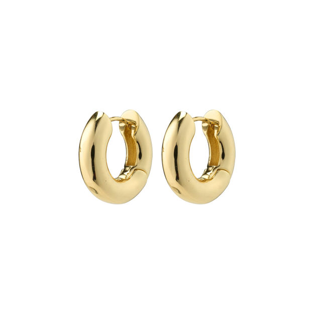 AICA recycled chunky hoop earrings gold-plated
