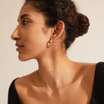 AICA recycled chunky hoop earrings gold-plated