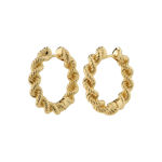 ANNIKA recycled robe chain hoop earrings gold-plated