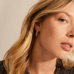 ANNIKA recycled robe chain hoop earrings gold-plated