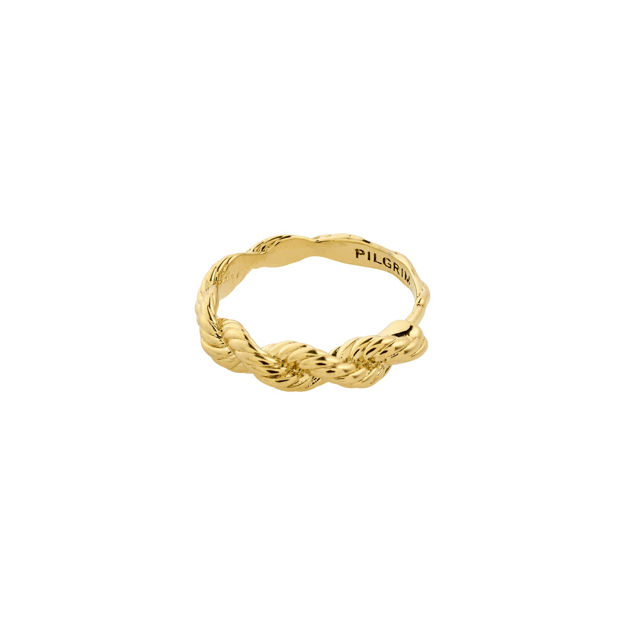 ANNIKA recycled robe chain ring gold-plated