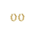 SOLIDARITY recycled small bubbles hoop earrings gold-plated