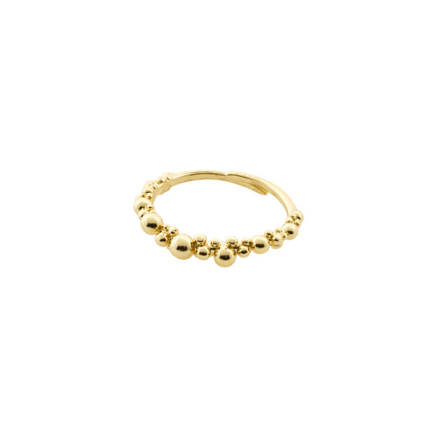 SOLIDARITY recycled bubbles ring gold-plated