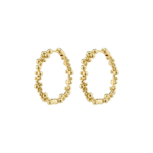 SOLIDARITY recycled large bubbles hoop earrings gold-plated
