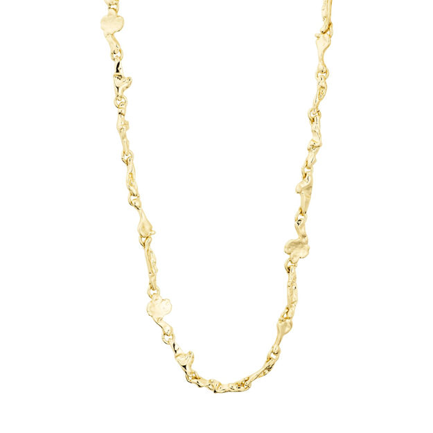 SOLIDARITY recycled organic shaped necklace gold-plated