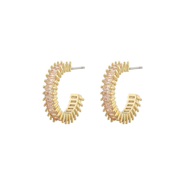 Minou oval ear g/champagne