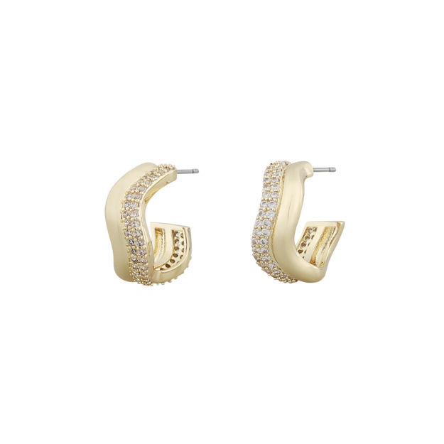 Mona irregular oval ear g/clear