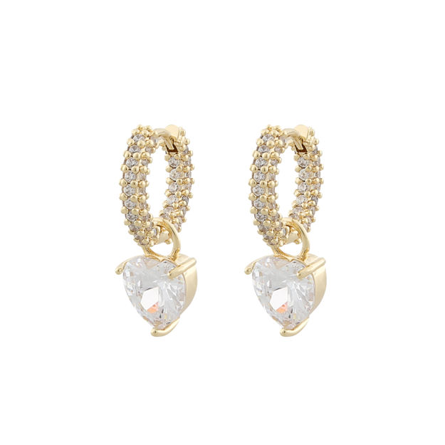 Sanne ring heart pendant ear g/clear