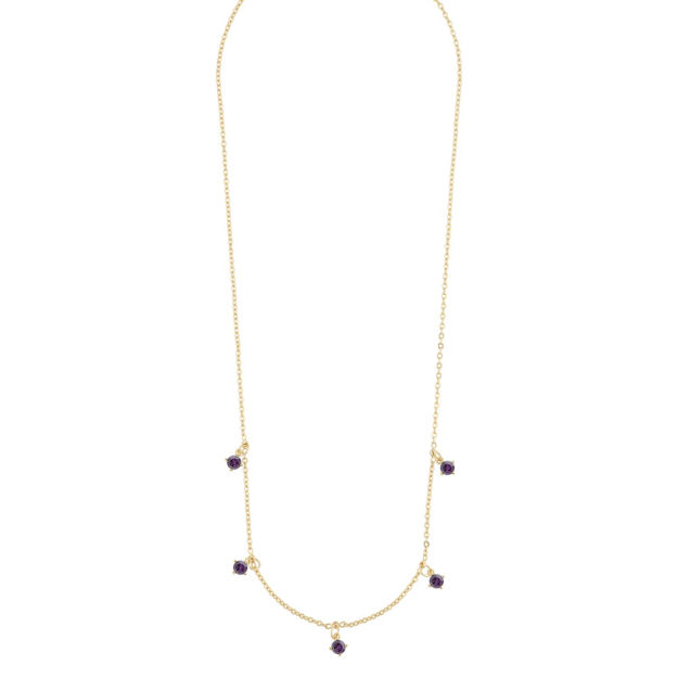 Kelly charm neck g/purple - 45 cm