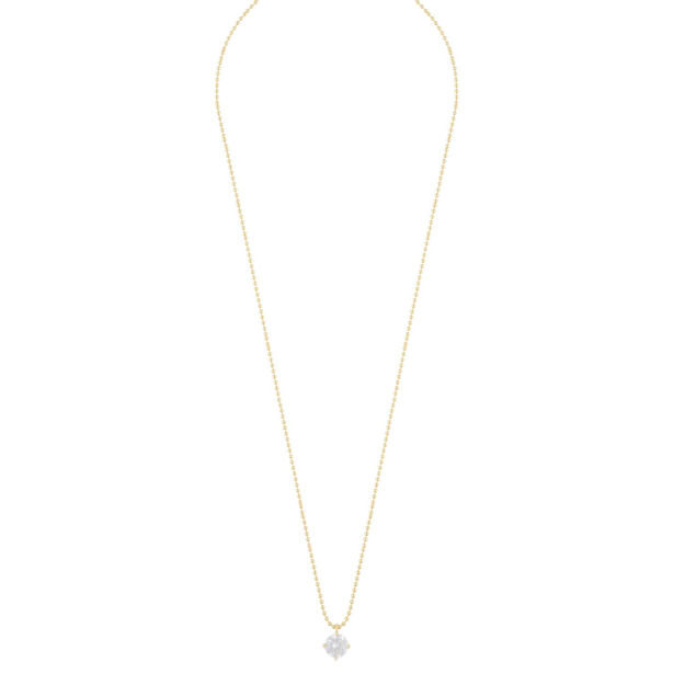 Kelly stone pendant neck g/clear - 42 cm