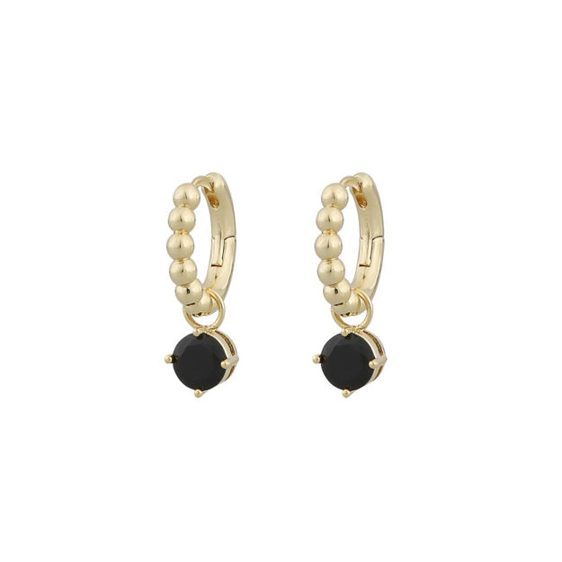 Kelly ring pendant ear g/black