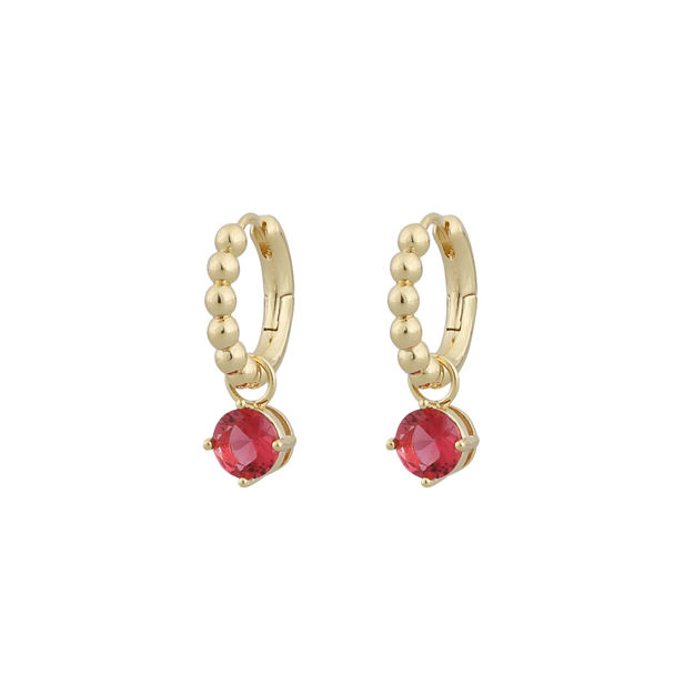 Kelly ring pendant ear g/fuchsia