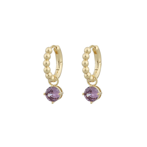 Kelly ring pendant ear g/purple