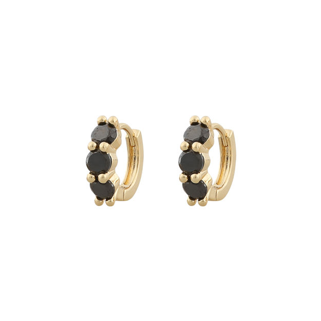 Kelly small ring ear g/black